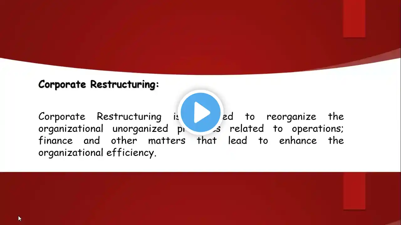 Corporate Restructuring Part- 1 Reorganize unorganized area Solution to Problem #trading #trending