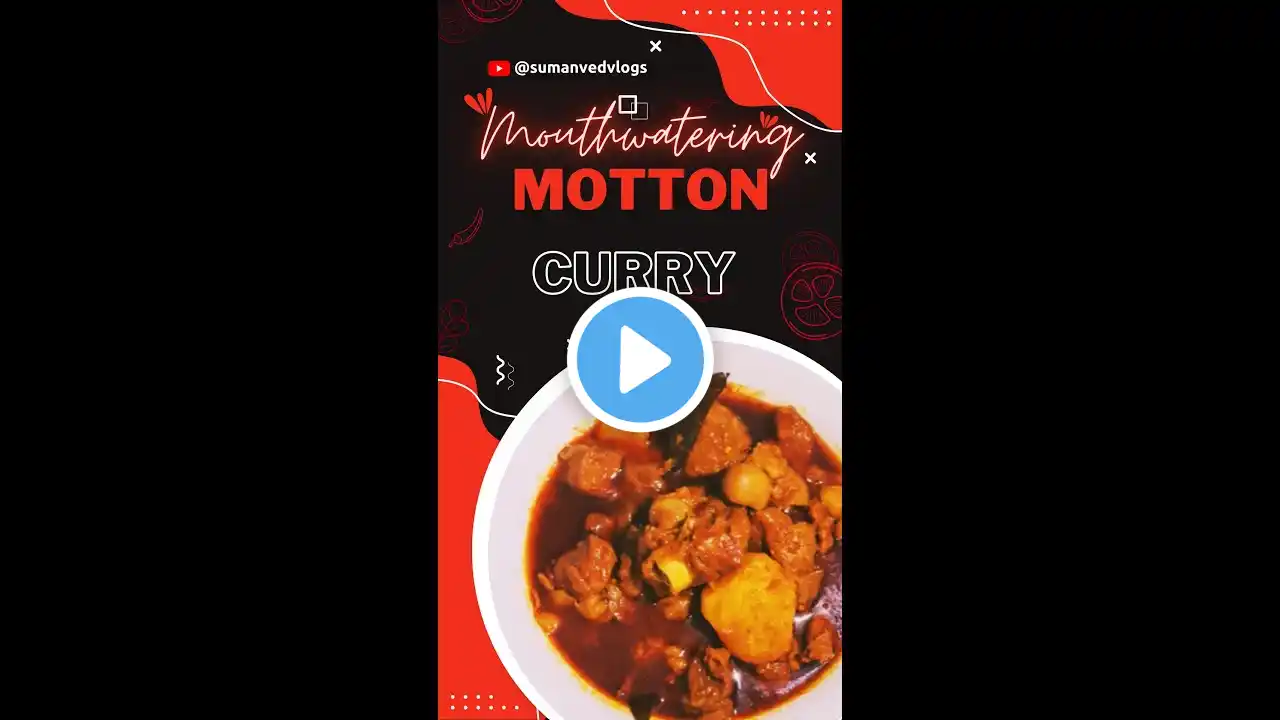 😋 Mouthwatering mutton curry recipe #shorts #youtubeshorts #viralshorts #shortsviral