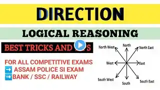 Logical Reasoning for Assam police SI exam | Direction sense test with easy tricks and tips