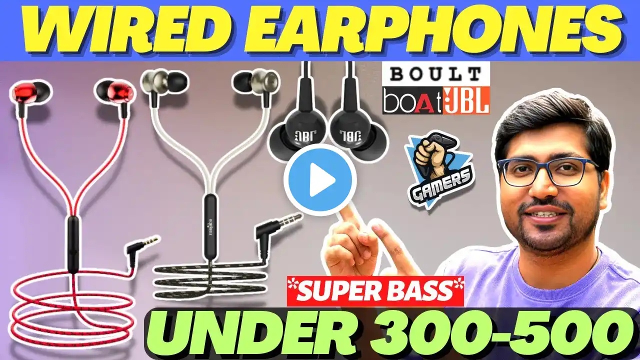 TOP 4🔥Best Wired Earphones 2025🔥Best Earphones Under 500 rs🔥Best Wired Earphones Under 500