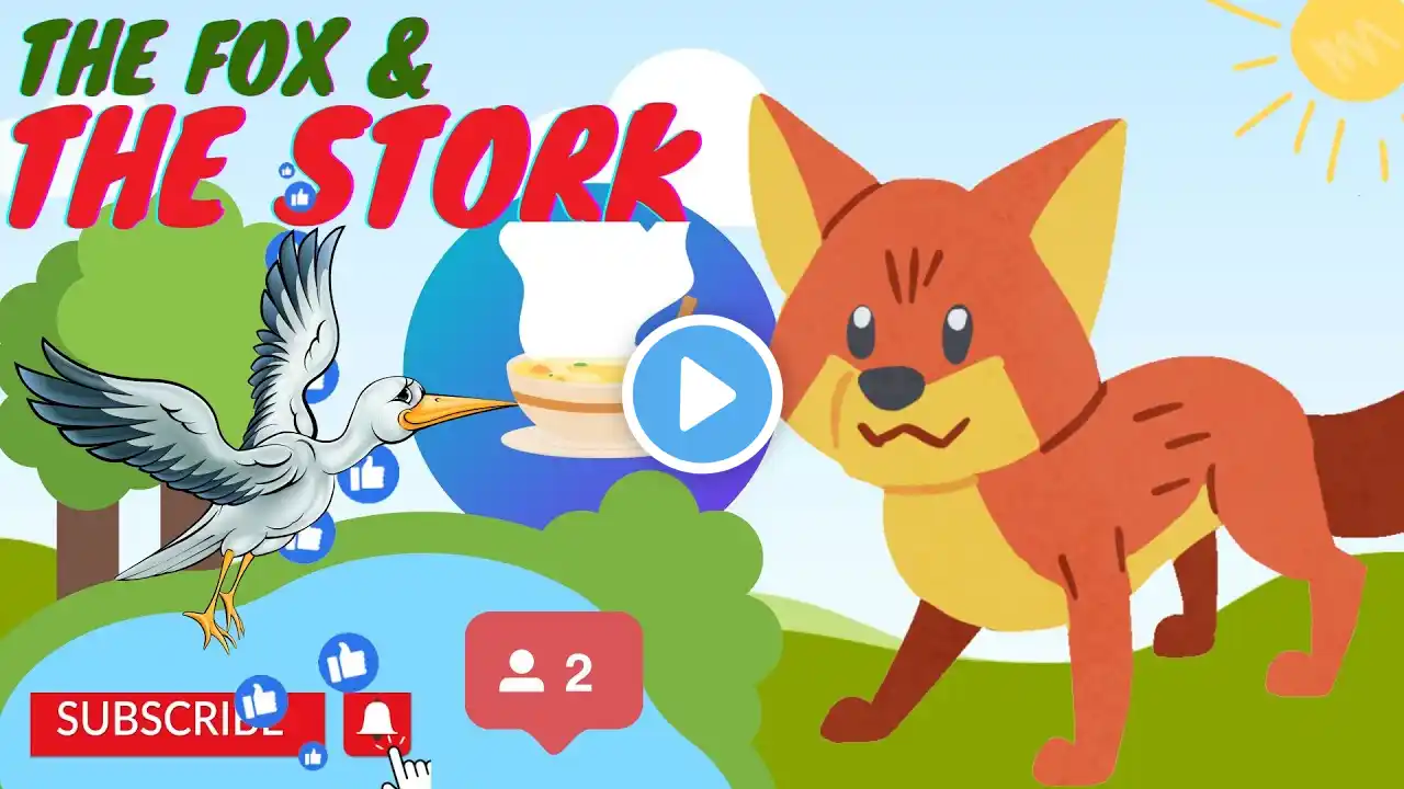 Short Story With A Moral The Fox and the Stork by Kak Aiko