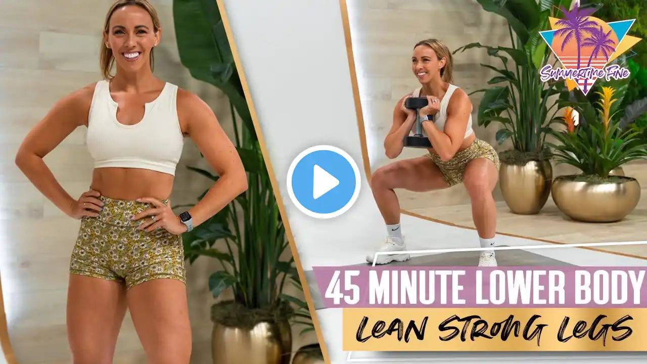 45 Minute Lean Strong At-Home Legs Workout | STF - Day 38