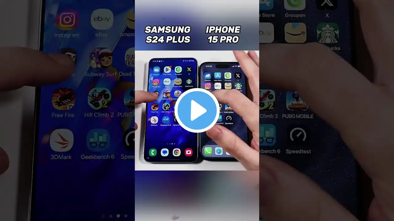 Samsung S24 Plus vs iPhone 15 Pro ⚡ This Battle Was Too Close! 😳 #shorts