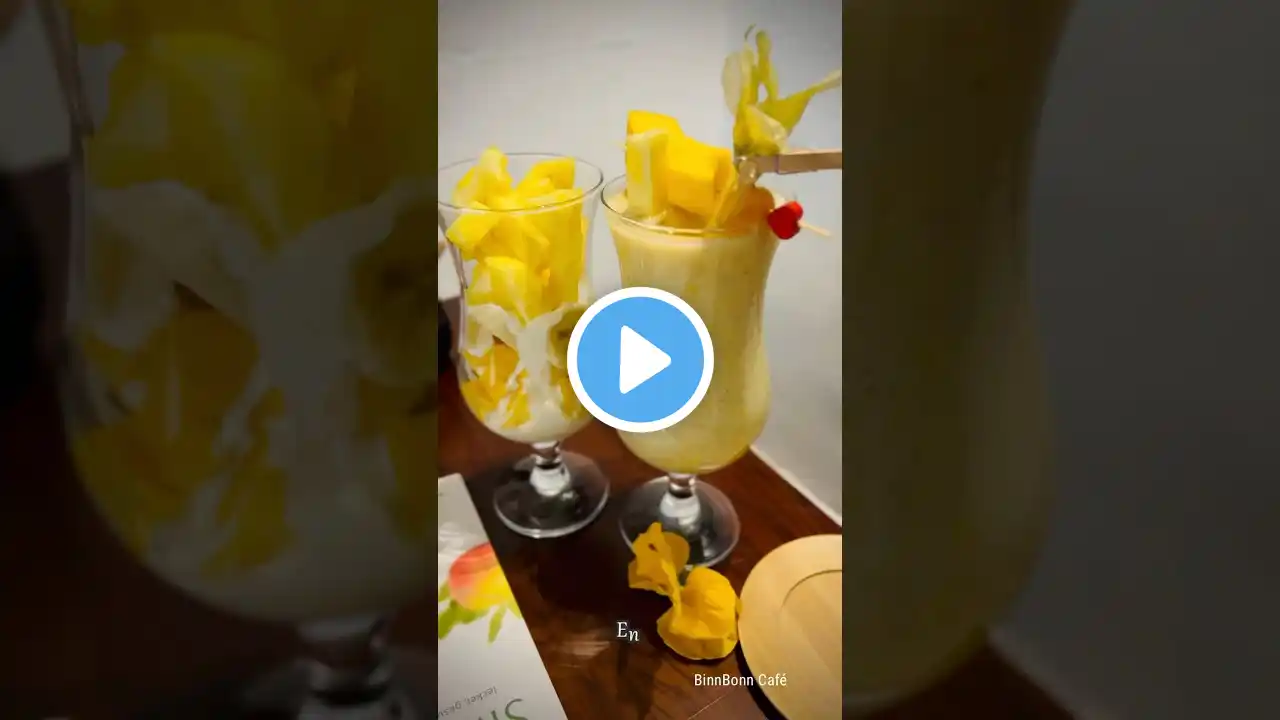 How to make Pineapple Mango Smoothie homemade fresh drinks summer recipe BinnBonn Café