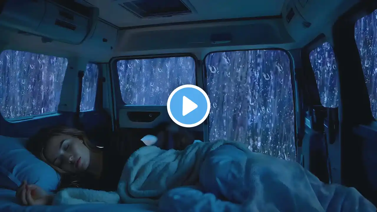 Rain Sounds For Sleeping - Enjoy Fast and Deep Sleep with Rain Sounds on a Camping Car Window