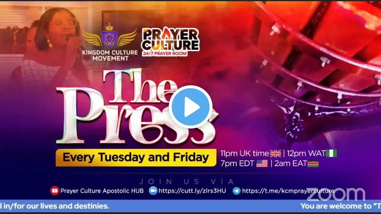 The Press Night 18| Prayer Culture Apostolic Hub | Friday 17th November 2023