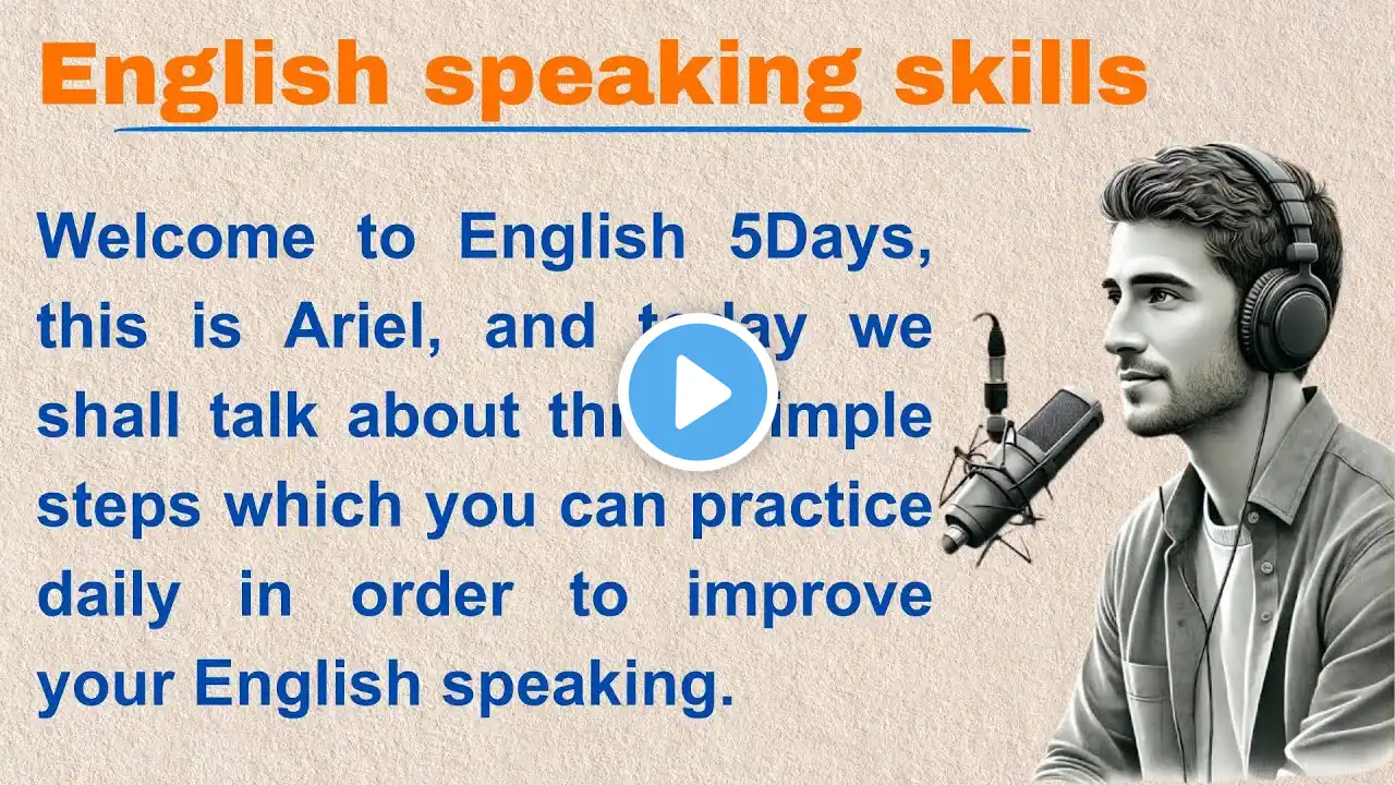 English speaking skills || Learn English through Story || Improve your English || Graded Reader