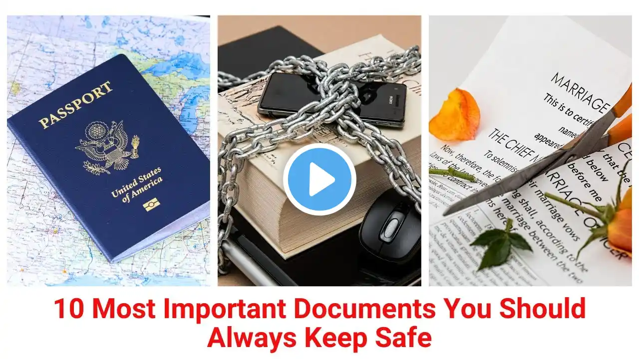 10 Most Important Documents You Should Always Keep Safe