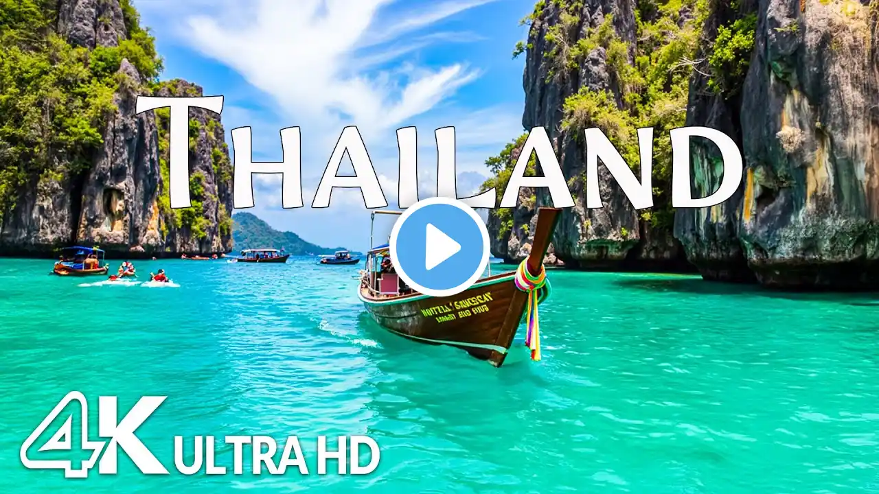 Thailand 4K - Soft White Sand, Stunning Beaches & Peaceful Nature with Relaxing Music