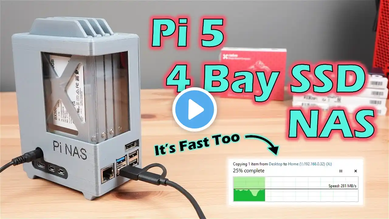 I Built A 4-Bay NAS Using A Raspberry Pi 5