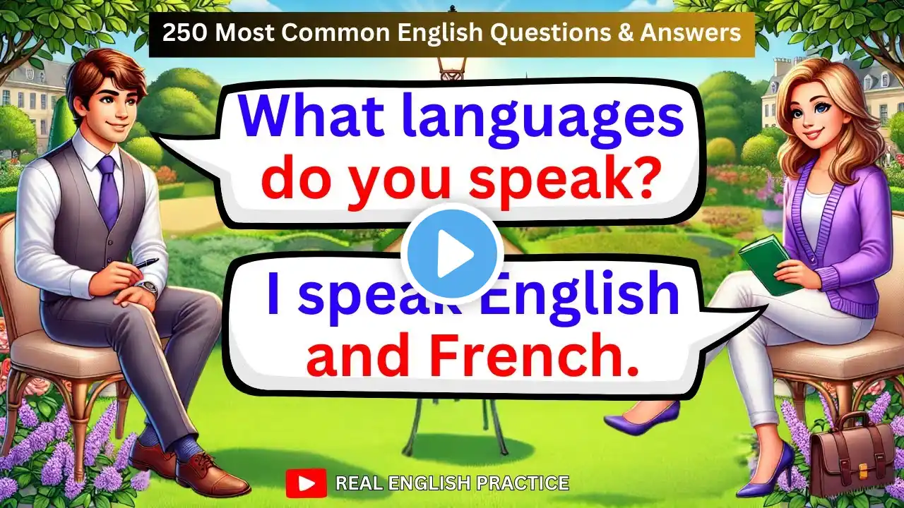 Simple English Listening and Speaking Practice | 250 Common Questions and Answers in English