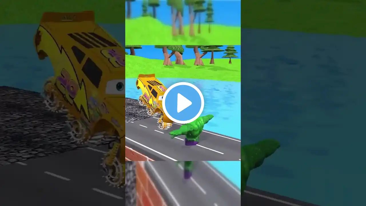 Long Slide Game With Cow Elephant Gorilla Hippopotamus Tiger - 3d Animal Game - Funny 3d Animals
