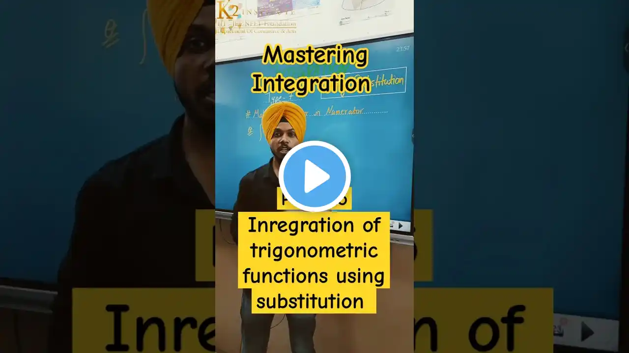 Mastering Integration | Part-15 | Integration OF TRIGONOMETRIC FUNCTIONS USING SUBSTITUTION #maths