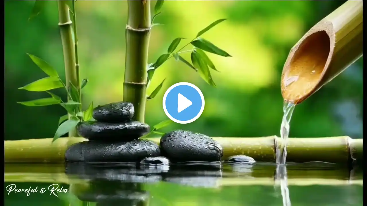 Relaxing Piano Music and Water Sounds - Bamboo, Calming Music, Meditation Music, Nature Sounds, Yoga