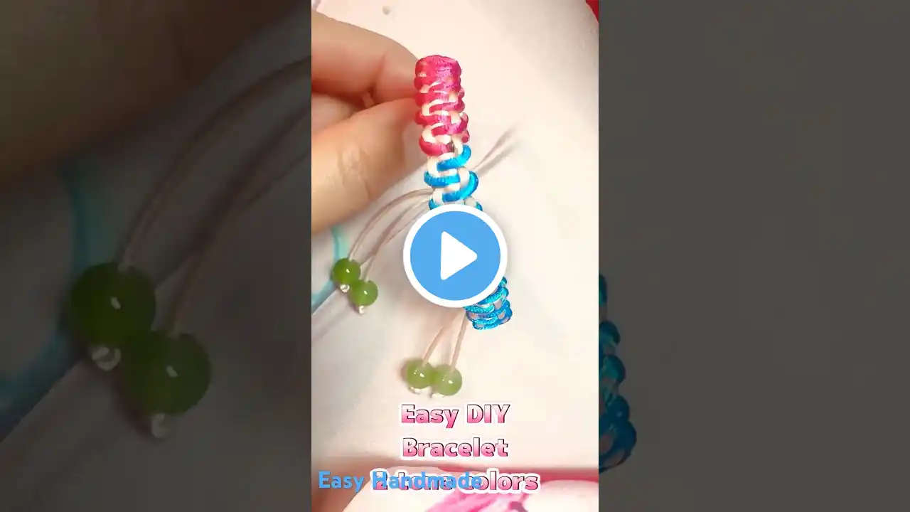 Easy DIY Two Colors Bracelet Making #bracelet #braceletmaking #threadbracelet #satincord #macrame