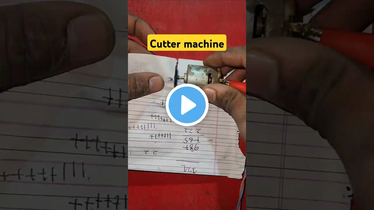 Small cutter machine with DC motor #shortsfeed #experiment #shorts