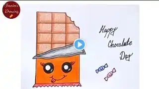 Happy Chocolate Day special drawing tutorial step by step 🍫 || 2025 new drawing|| art for beginners