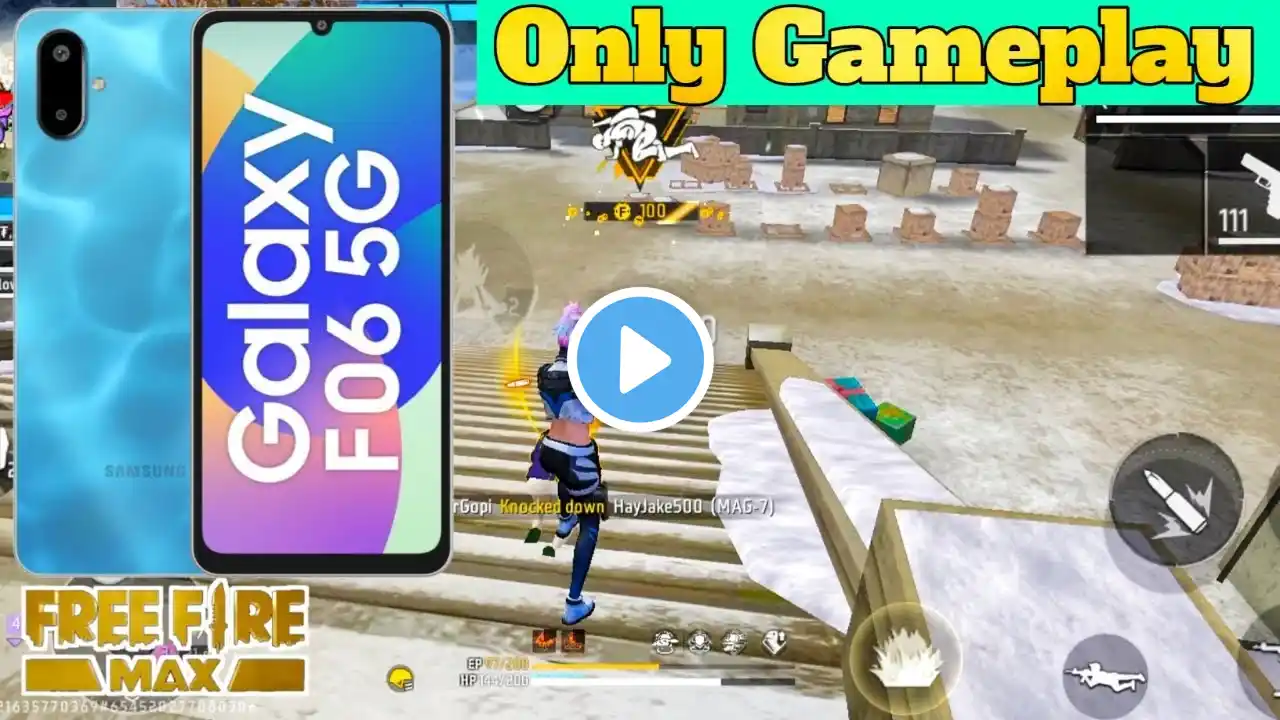 Samsung Galaxy F06 5G Free Fire Max Gameplay Test|Samsung F06 5G Free Fire Max Test,Max Gaming Test