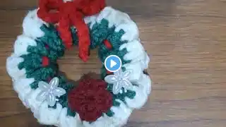 #90 CROCHET CHRISTMAS 💕💕 Super Easy Crochet Christmas Wreath Without Ring