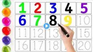 How to write numbers/1- 50 numbers/counting numbers from 1-50 / 123 numbers /drawing numbers 12345