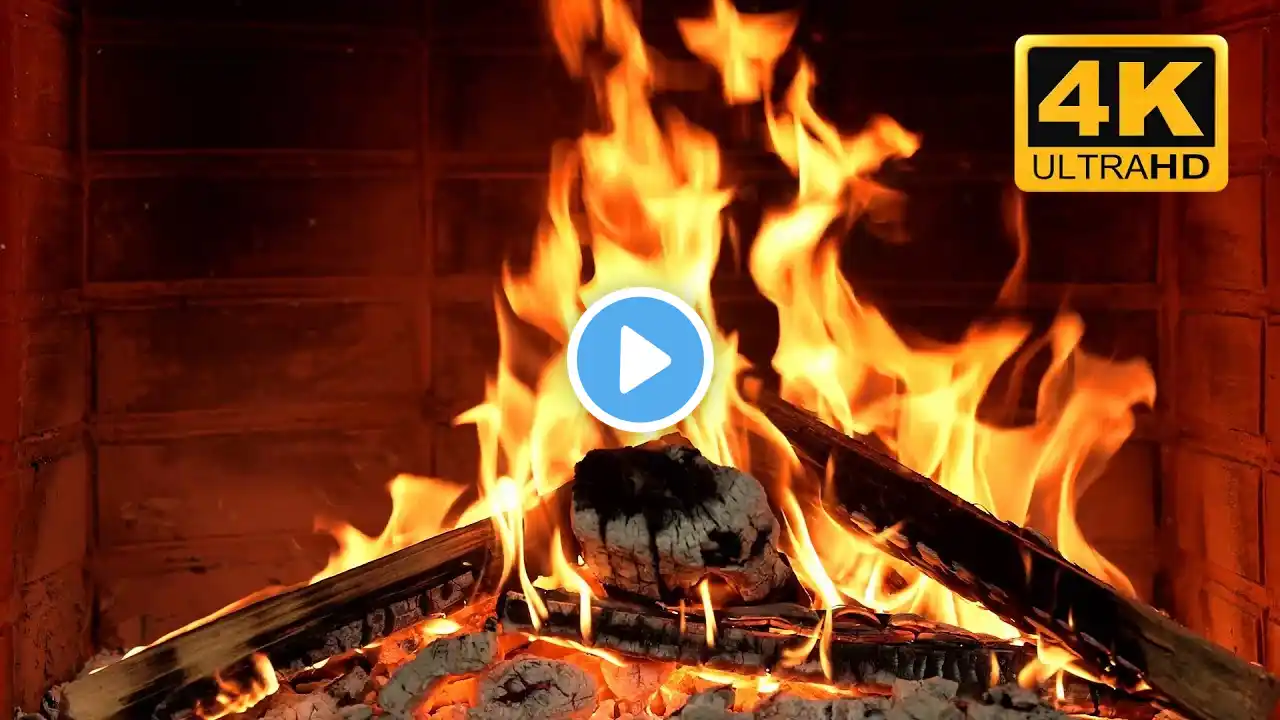 Original Wallpaper Fireplace 4K UHD | Winter Fireplace Video for Stress Relief, Relax & Deep Sleep