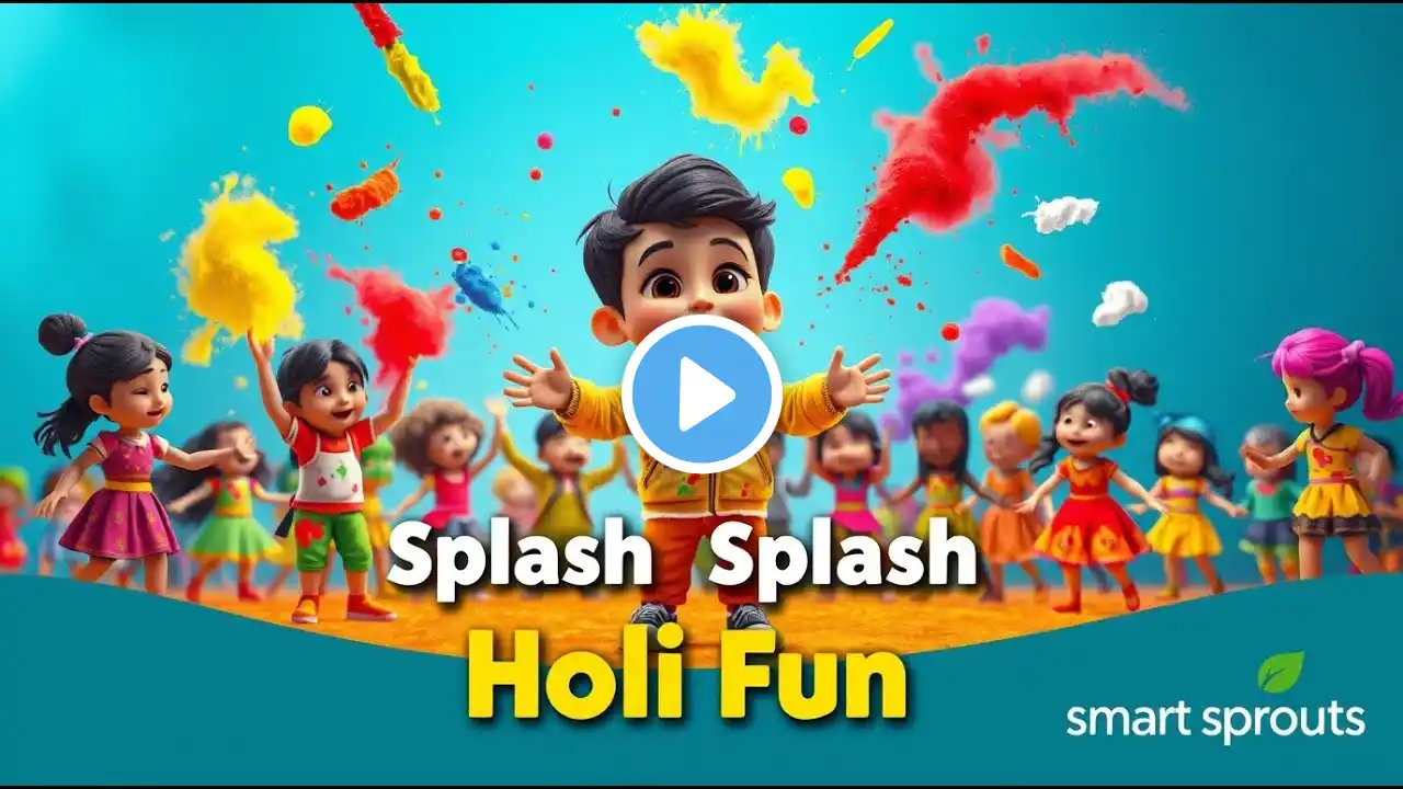 Happy Holi |  Fun Kids Song |  Let’s Dance, Sing & Learn Colors | Nursery rhymes & kids songs