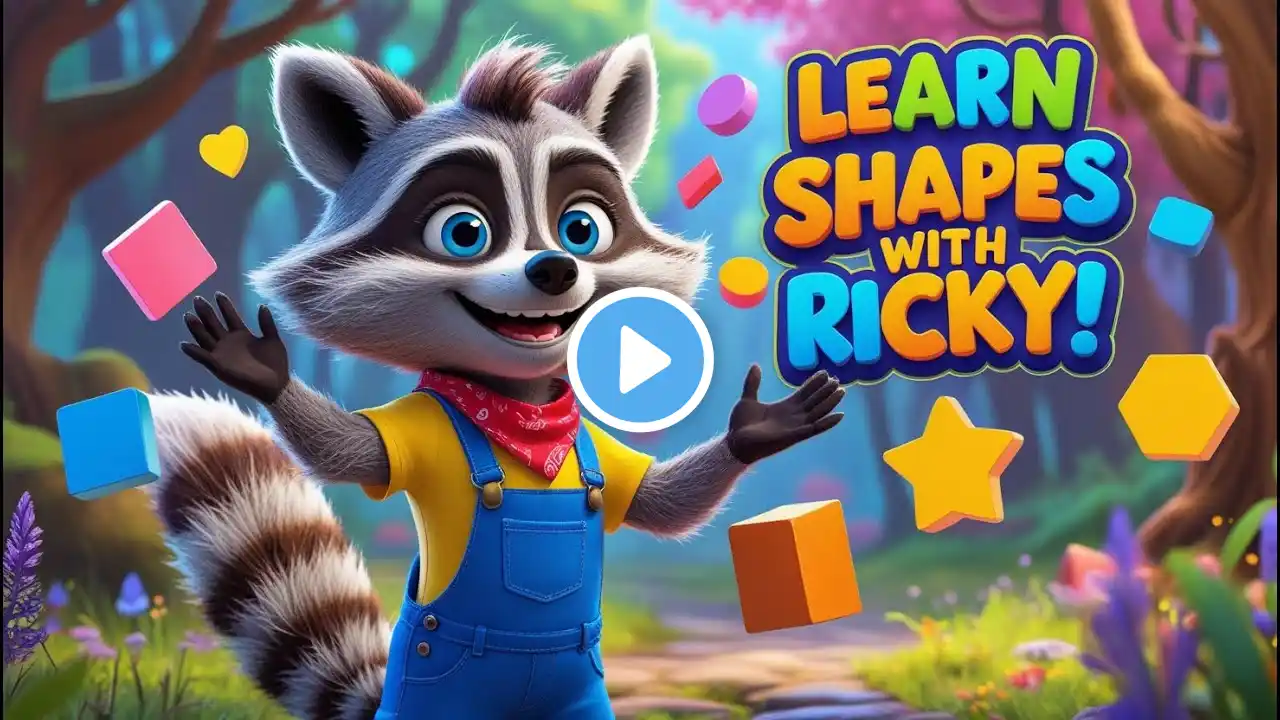 FUN SHAPES ADVENTURE! 🦝 Learn with Ricky!