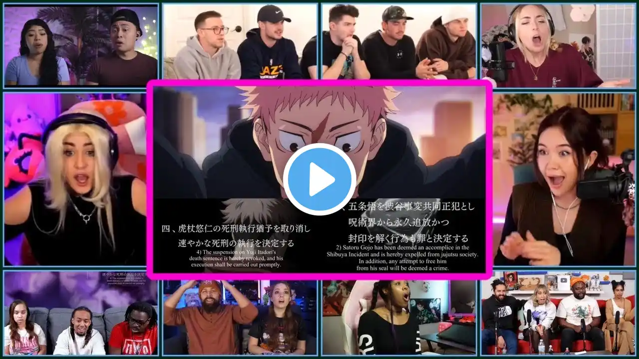 YouTubers React To Gojo’s And Yuji Sentence | Jujutsu Kaisen S2 Ep 23 Ending Scenes Reaction Mashup