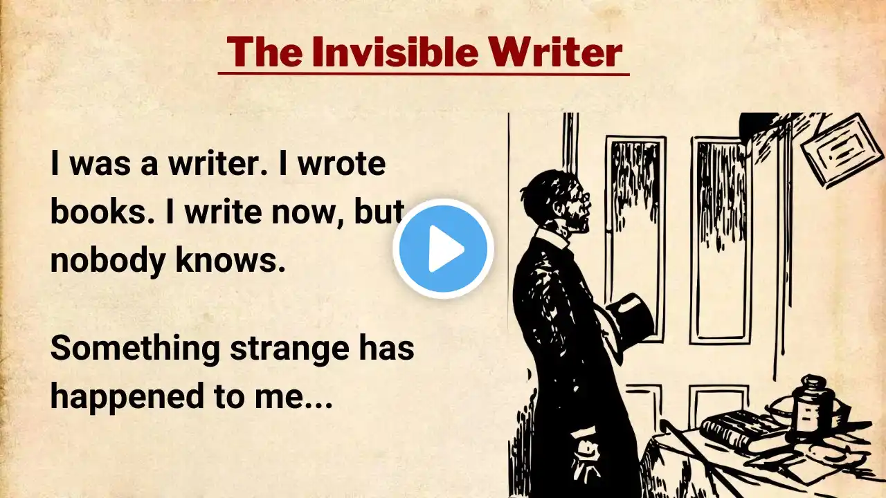 Improve your English ⭐ English Short Story - The Invisible Writer