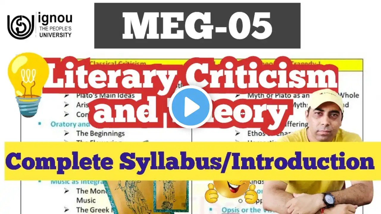 MEG 05 (Literally Criticism and Theory) Complete Syllabus #meg05completesyllabus