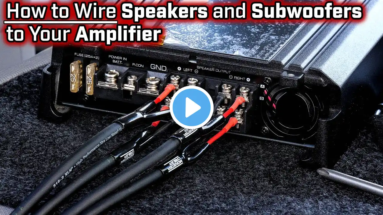 How To Wire Speakers and Subwoofers to Your Amplifier - 2, 3, 4 and 5 Channel - Bridged Mode