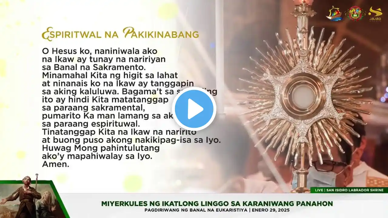 LIVE: Miyerkules ng Ika-3 Linggo sa Karaniwang Panahon | ENERO 29, 2025