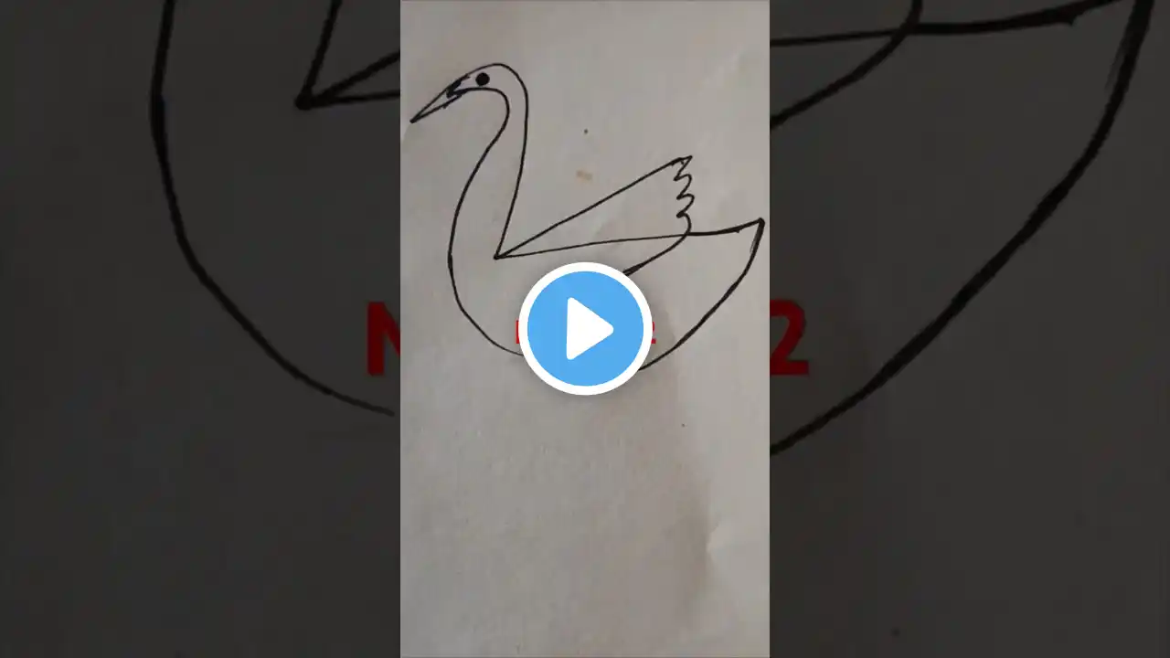 HOW TO DRAW A CUTE DUCK 🦆🪿❤️❤️🎊🎉😍❤️" //Very Easy Step by Step//#WETOOCAN#Youtubeshorts#New Shorts