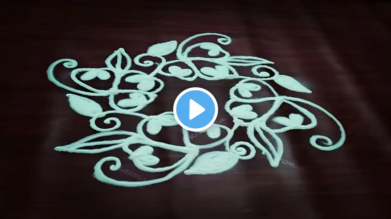 ‪@UshaMuggulu-21tb‬ : 5 dots rangoli designs simple||5*1 dots rangoli||easy rangoli designs simple