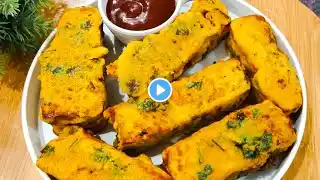 Make Crispy Bread Potato Snacks in 10 minutes | Bread Pakoda | Bread Aloo Snack | Easy Snack Recipe|