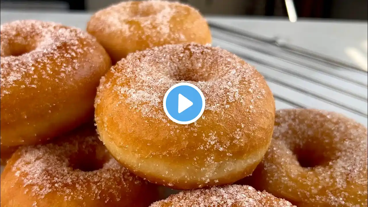 The SOFTEST NO-Knead - NO Rolling SUGAR DONUTS RECIPE