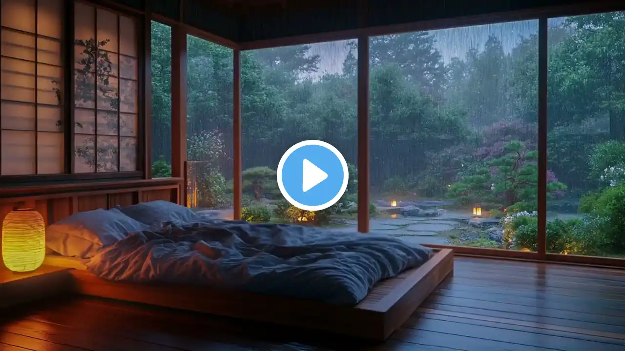 Healing Rain on Windows & Piano - Deep Sleep Music for Calm Nights and Peace