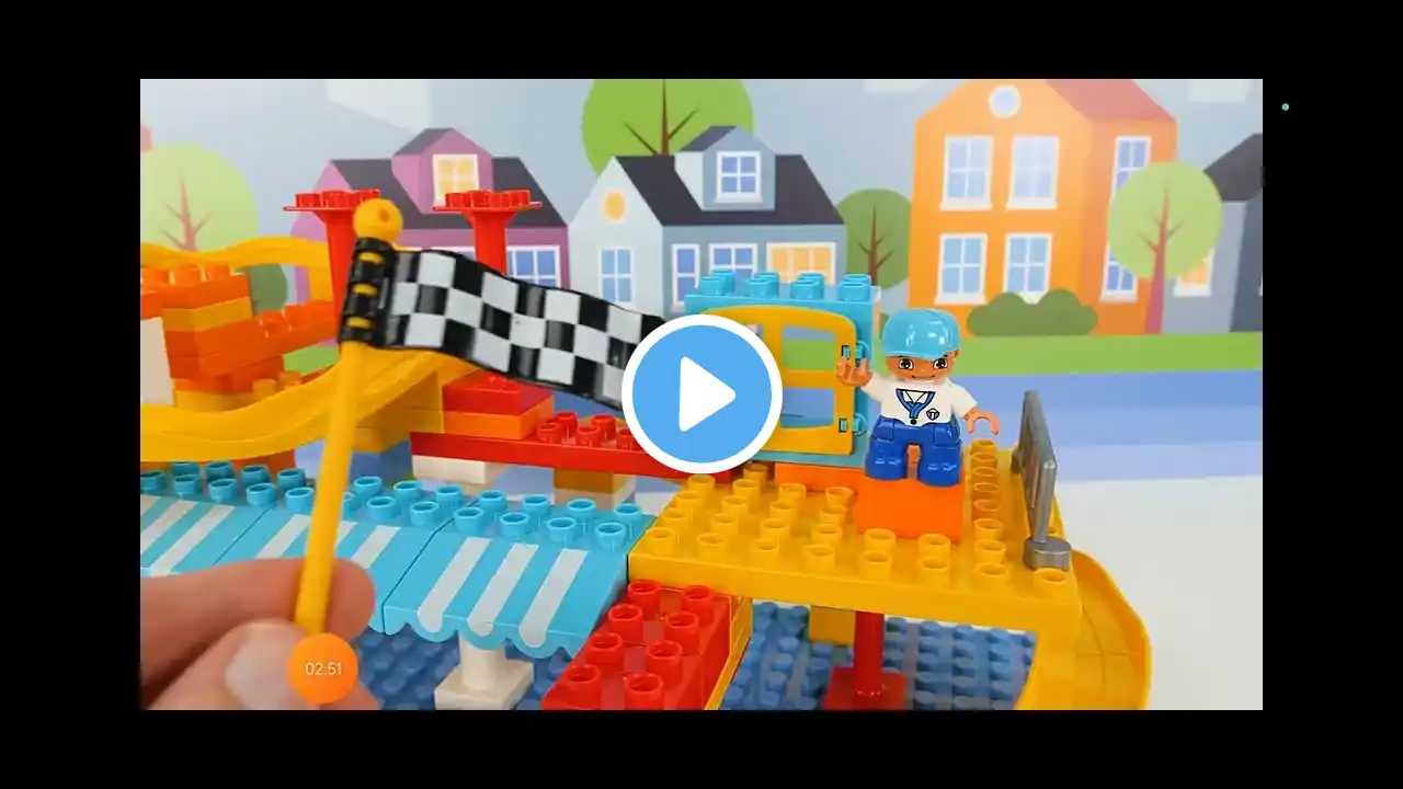 best Toy learning video for kids/building blocks Lego Duplo car tracks/, Lego Duplo world #gameplay