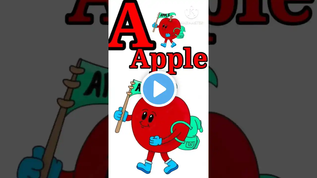 ABC SONGS | A For Apple and more sing Along #alphabet #abcdsong #rhymes #youtubeshorts #shortvideo