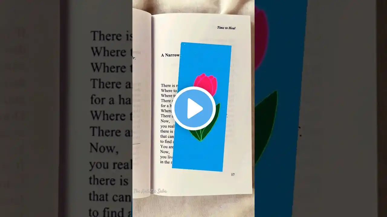 Easy Bookmark Idea😍🔖#shorts #art #painting #bookmark #tulip #diy #islamicvideo #nasheed #digitalart