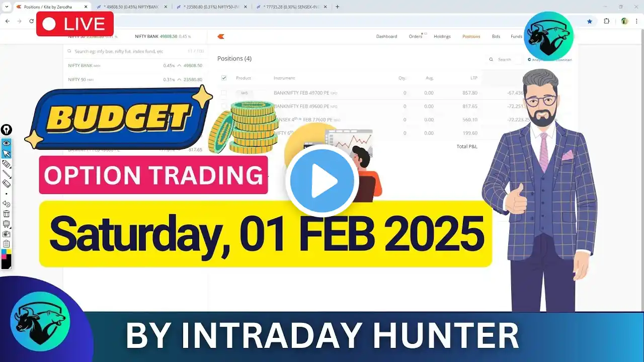 Live Bank Nifty Option Trading 📈 | Intraday Trading by Intraday Hunter