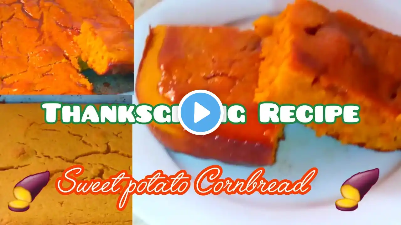 Easy Sweet Potato Cornbread//Homemade Cornbread//Thanksgiving Recipe//Sweet Potato Cornbread Recipe