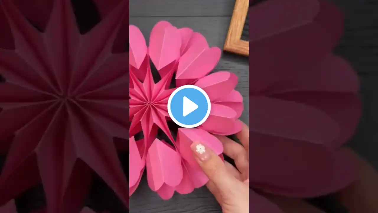 Beautiful Paper Flower Wall Hanging / Unique Wall Decor#ytshorts #craft ₹#1000subs #diy