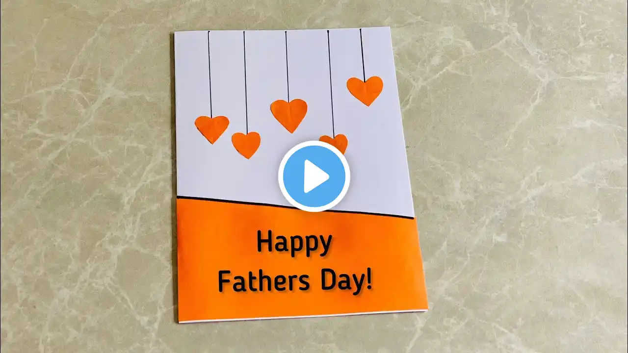 Beautiful Fathers Day Card🥰💙 Easy Card for DAD #shorts #short #ytshorts #papa #fathersday #viral