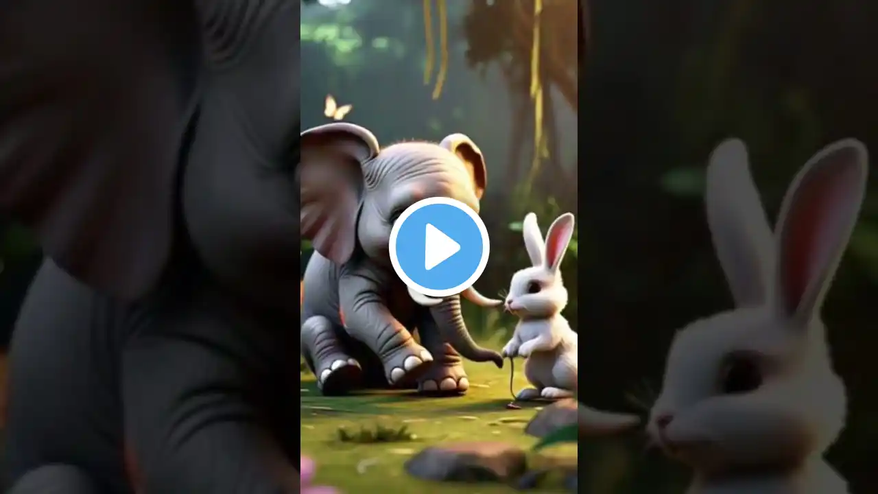 rabbit help elephant 🐘/#youtubeshorts #viralvideo #trending #ytshorts #shorts #shortvideo #cartoon