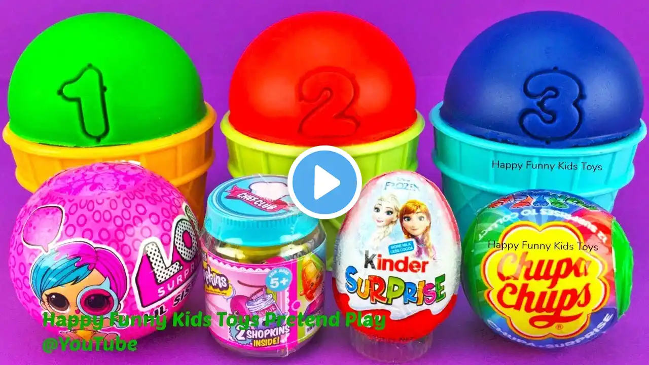 LOL Surprise Chupa Chups PJ Masks and Play Doh Ice Cream Cups Surprise Eggs