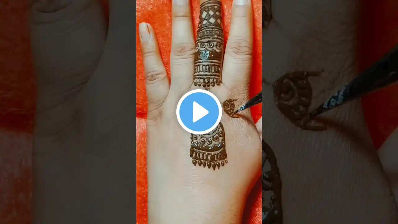 finger mehndi design | jhumka mehndi design| #mehndi #mehndidesign #youtubeshorts #viralvideo