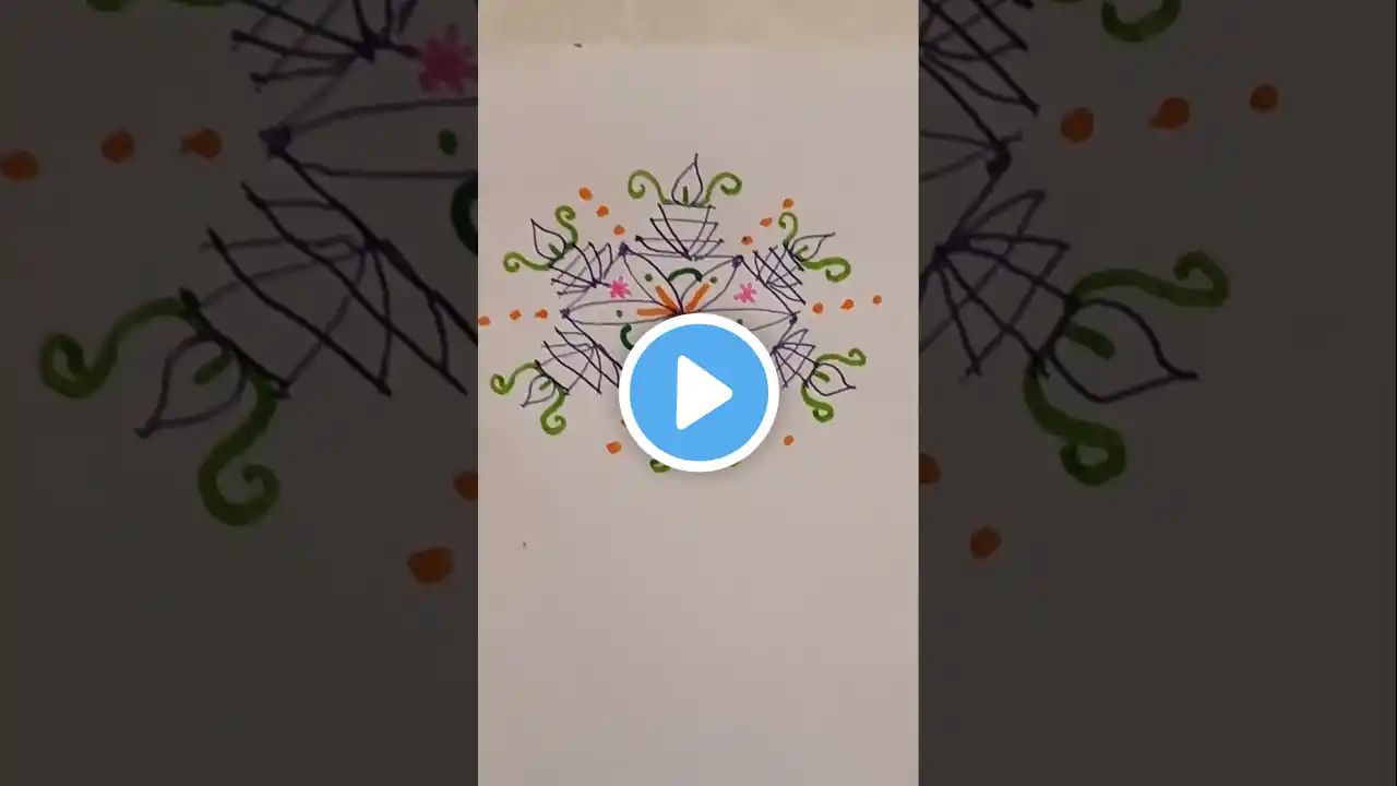 3*2 dots beautiful kolam 💫✨ muggulu designs #viralvideo #dotsrangolidesigns #viralshorts