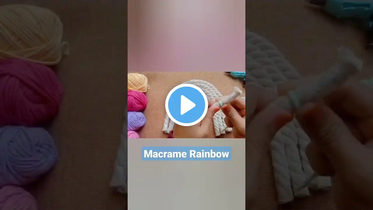 TUTORIAL MACRAME RAINBOW #shorts #short #macrame #tutorial #diy #rainbow #wallhanging #makrome