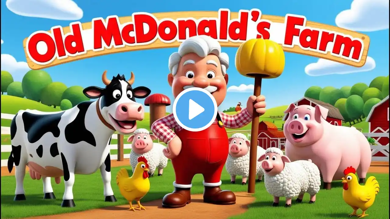 "Old MacDonald Had a Farm | Animal Sounds Song for Kids | Smiley Rhymes" | Animal Sounds in English